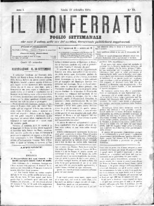 Il Monferrato - Edizione 10 del 16/09/1871